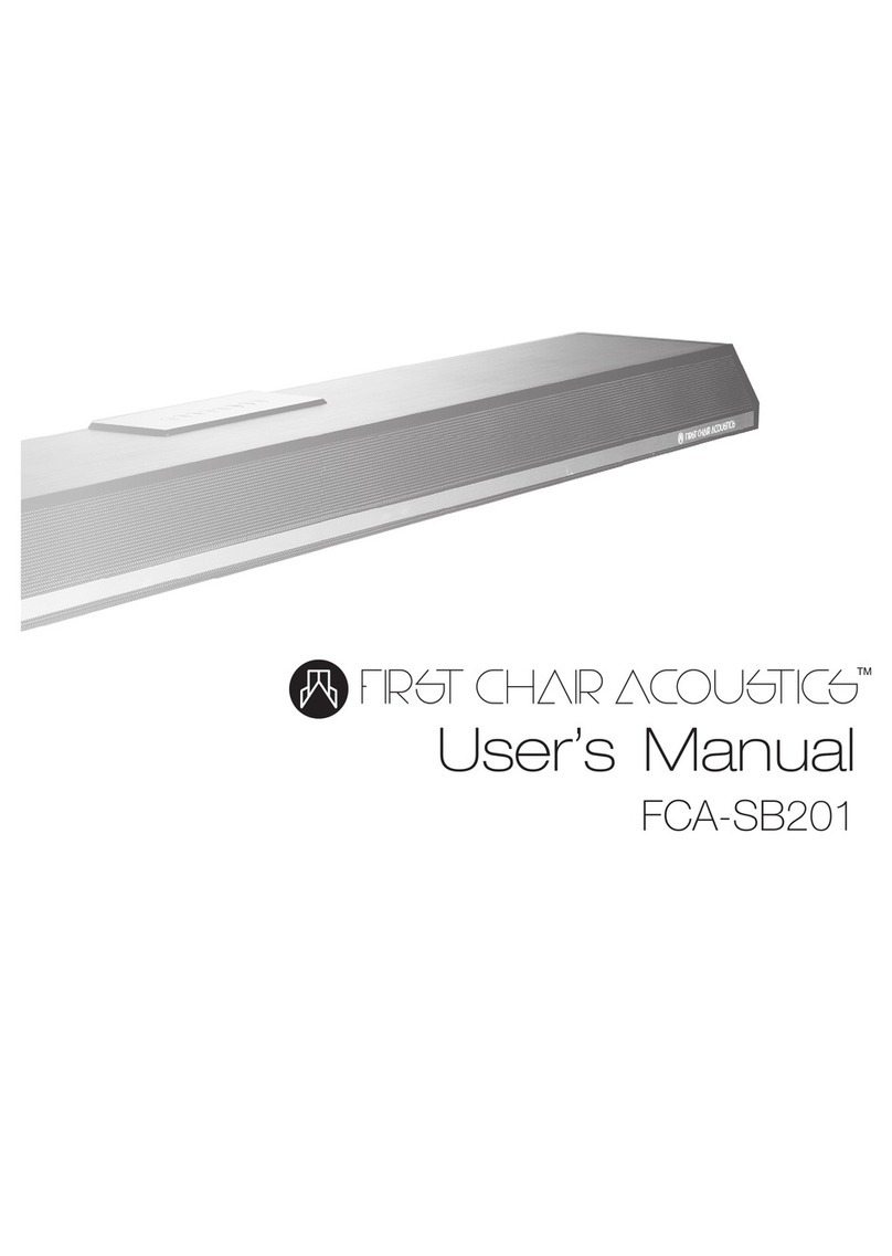 First Chair Acoustics FCA-SB201 user manual