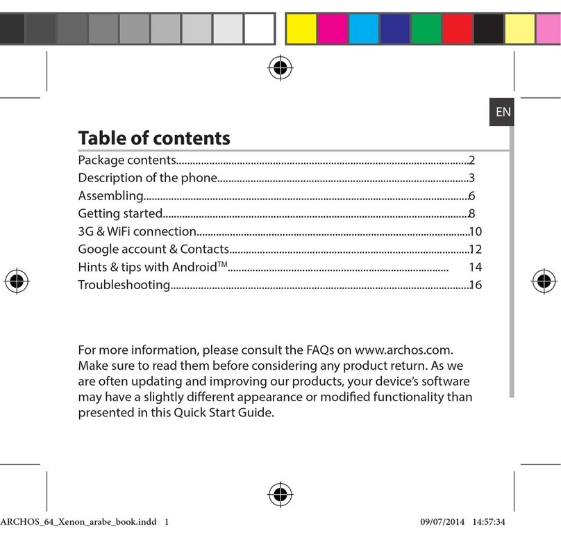 Archos 64 Xenon User manual Archos 64 Xenon User manual