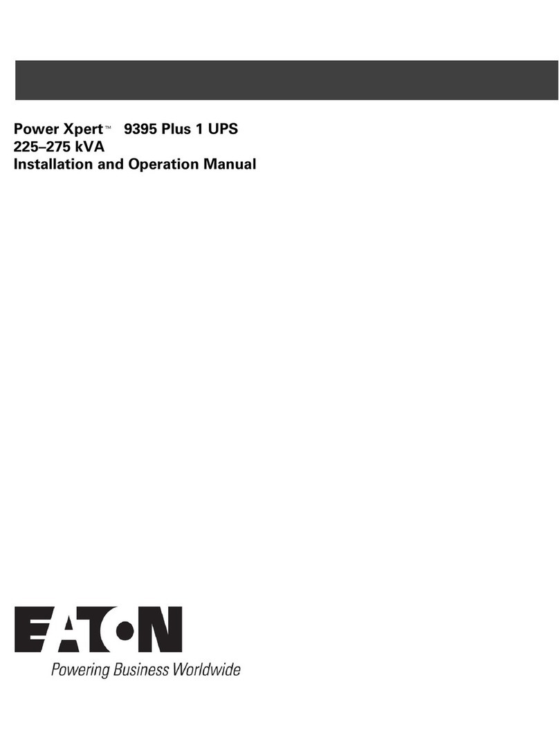 Eaton Power Xpert 9395 Plus Installation and operation manual