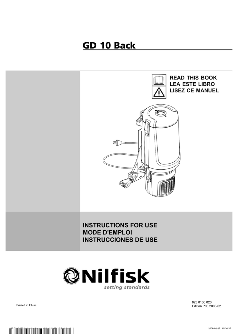 Nilfisk-Advance GD 10 Back Instructions for use
