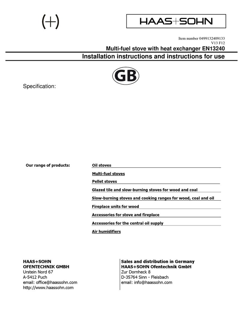 Haas+Sohn EN13240 Installation instructions and instructions for use