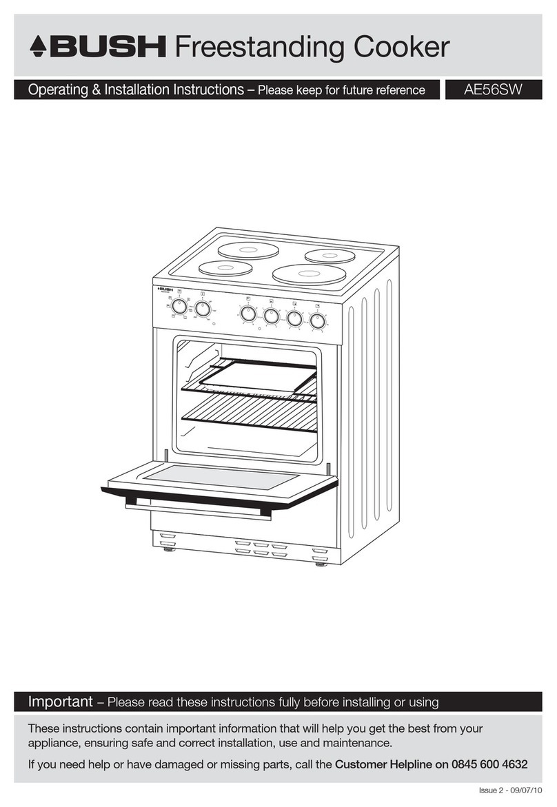 Bush AE56SW Operating & installation instructions