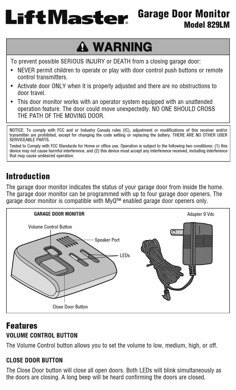Chamberlain 829LM User manual