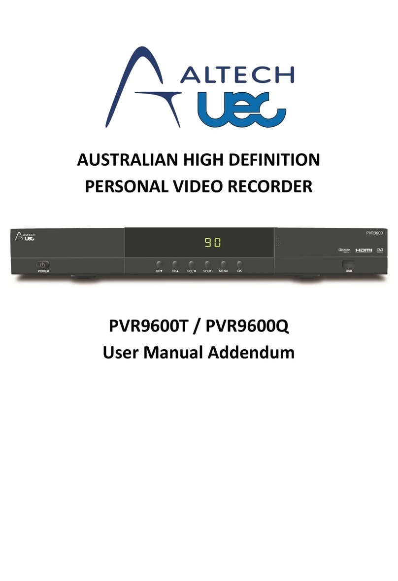 AL Tech PVR9600T User manual addendum