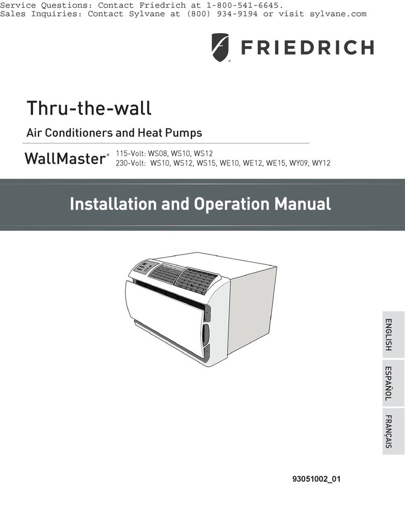 Friedrich WallMaster WS08 User manual Friedrich WallMaster WS08 User manual
