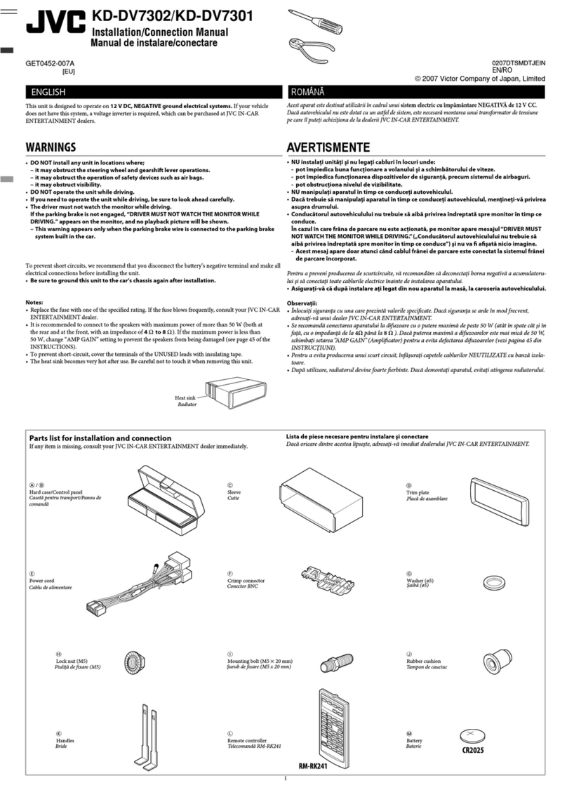 JVC KD-DV7302 User manual JVC KD-DV7302 User manual
