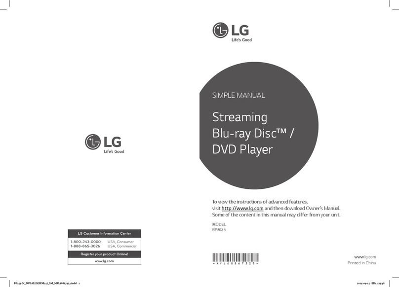 LG BPM25 Simple manual