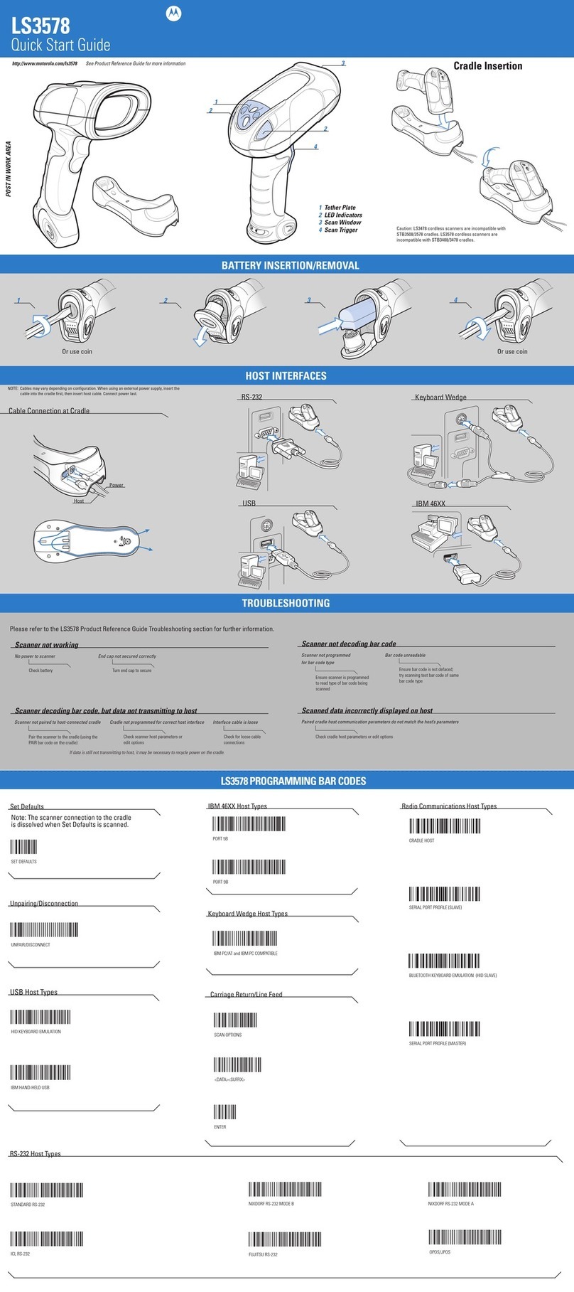 Motorola Symbol LS3578 User manual