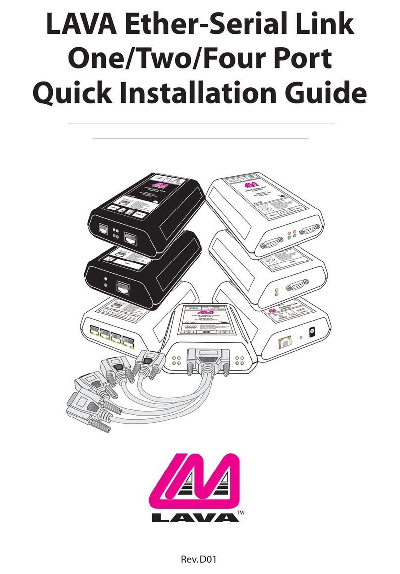 Lava Ether-Serial Link Quick installation guide