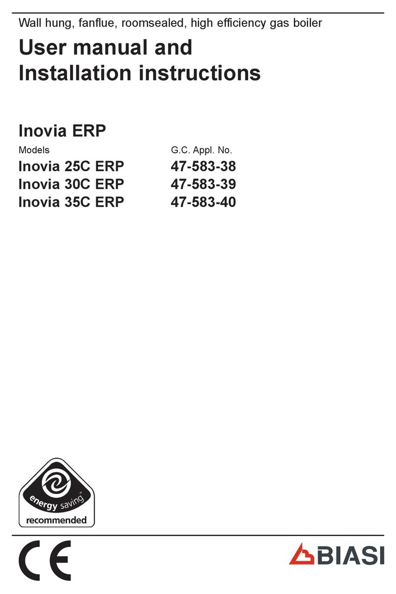 Biasi Inovia 25C ERP User manual and installation instructions