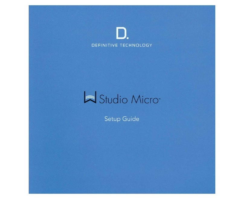 Definitive Technology W Studio Micro Setup guide