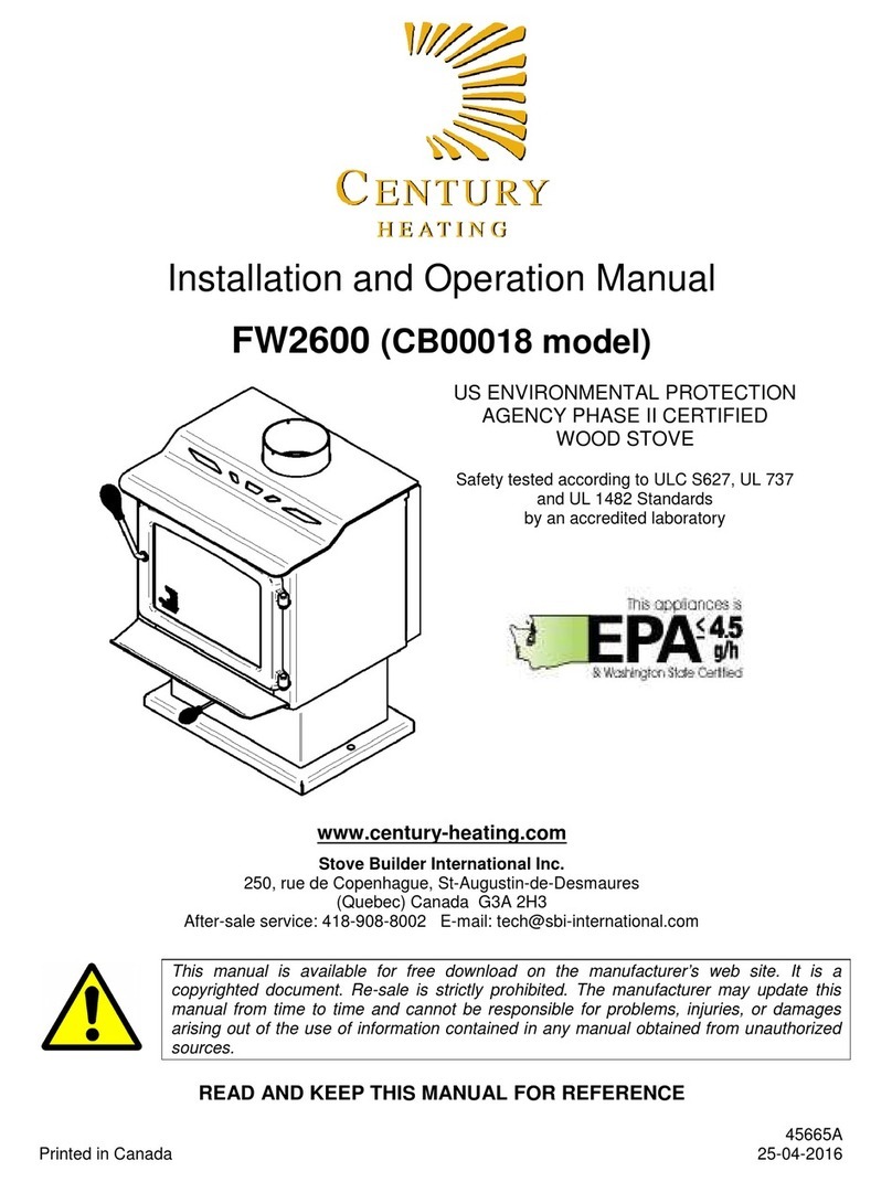 Century Heating FW2600 Installation and operation manual