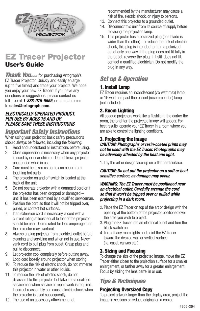 artograph EZ Tracer User manual