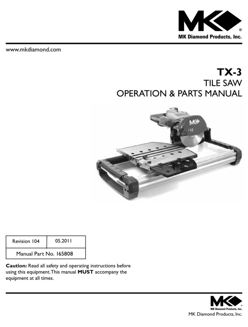 MK Diamond Products TX-3 Operations & parts manual