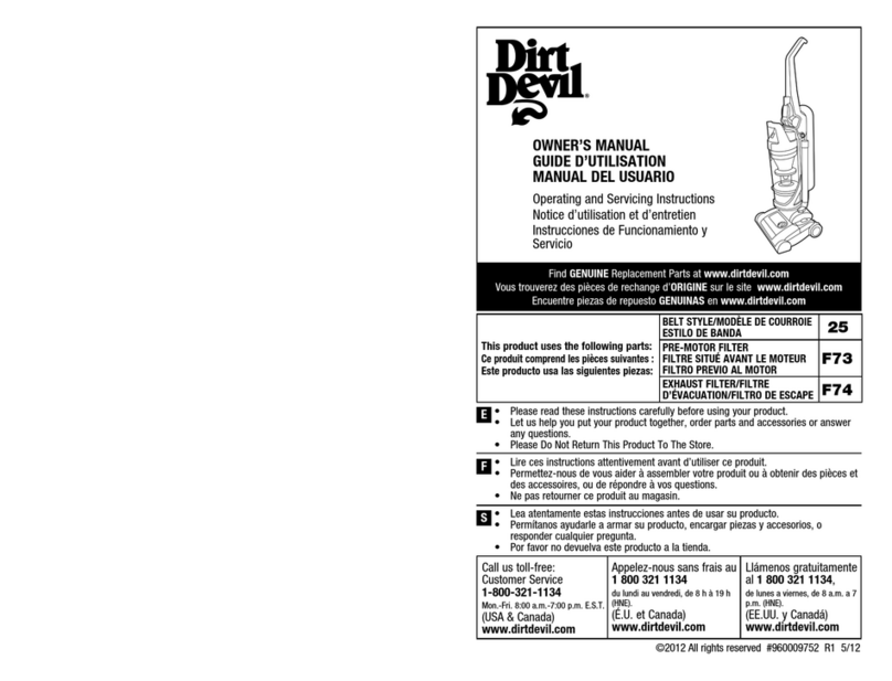 Dirt Devil UD70200PC User manual