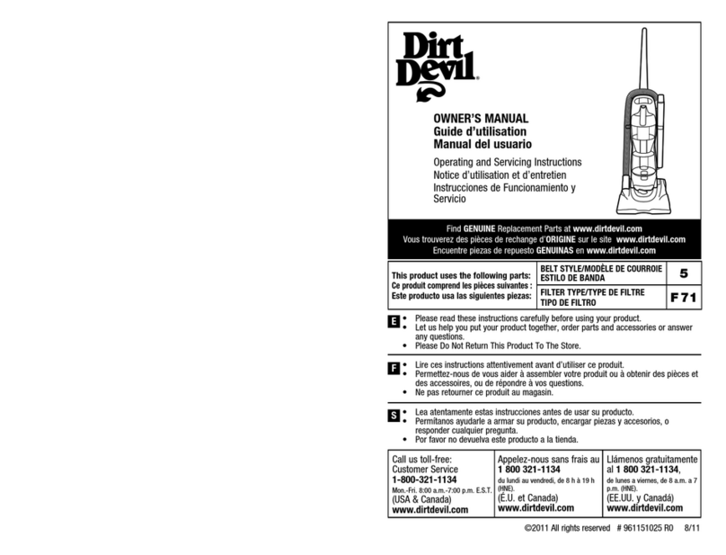 Dirt Devil UD70115 User manual