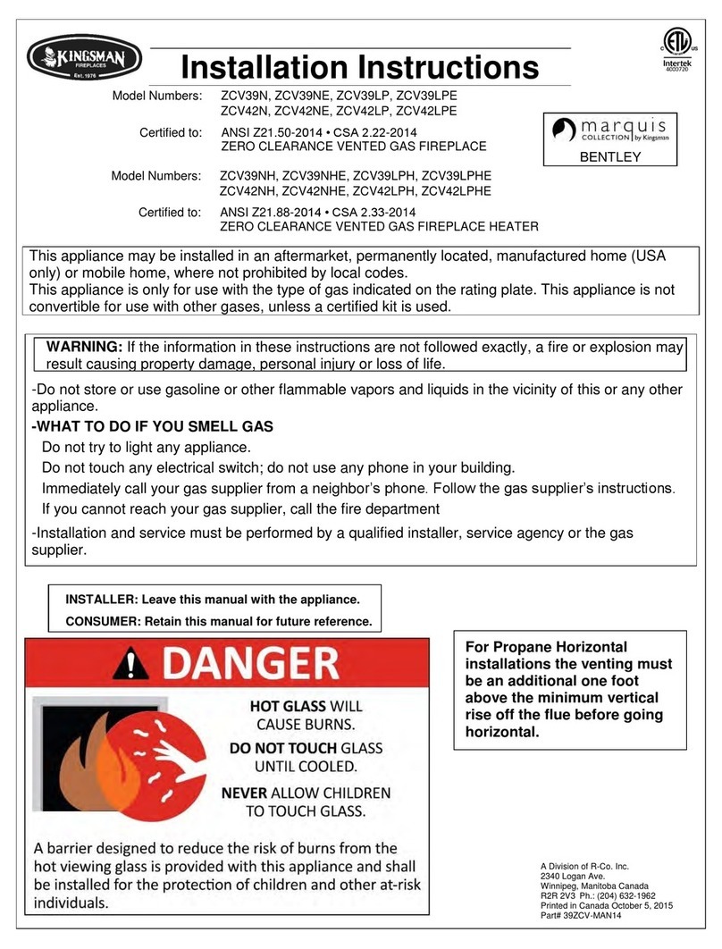 Kingsman ZCV39N installation instructions