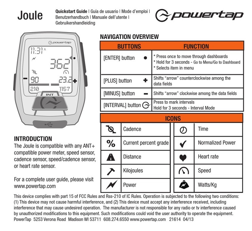 PowerTap Joule GPS quick start guide