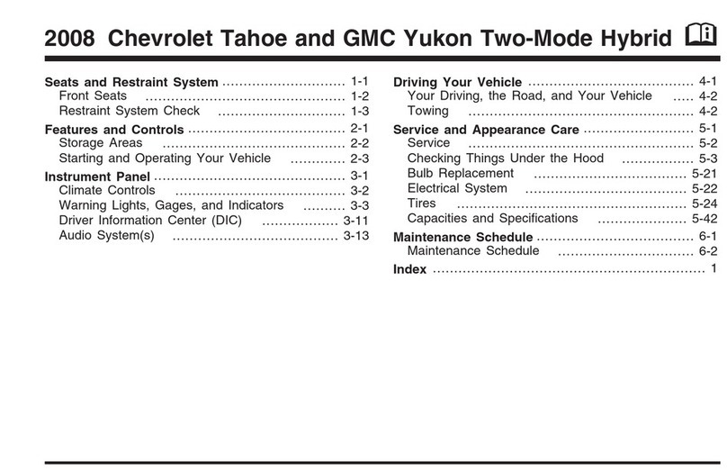 GMC 2008 Chevrolet Tahoe User manual