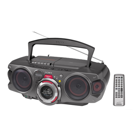 Sony CFD-G70 - Cd Radio Cassette-corder User manual Sony CFD-G70 - Cd Radio Cassette-corder User manual