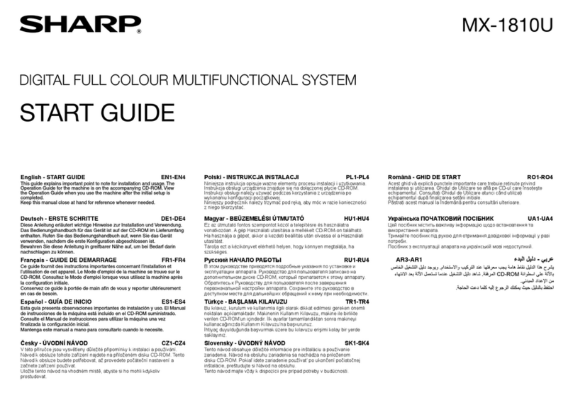 Sharp MX-1810U Guide