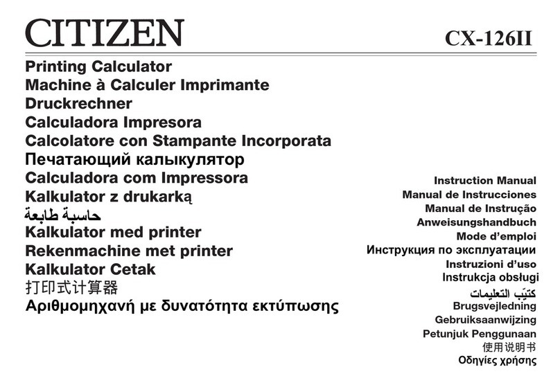 Citizen CX-126II instruction manual