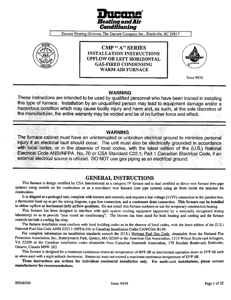 Ducane CMP A Series installation instructions
