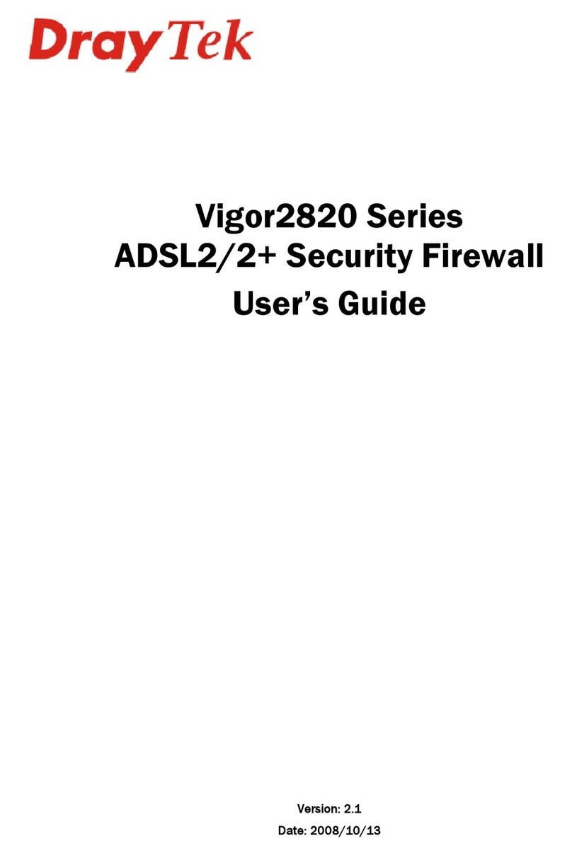 Draytek VIGOR2820 series User manual