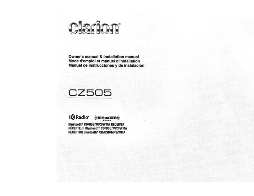 Clarion CZ505 Owners manual and installation manual