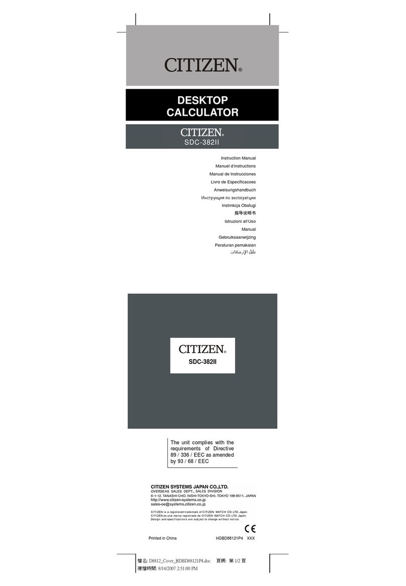 Citizen SDC-382II instruction manual