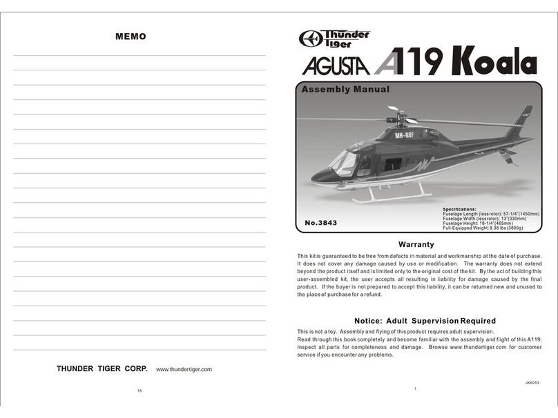 THUNDER TIGER Agusta A 119 Koala User manual