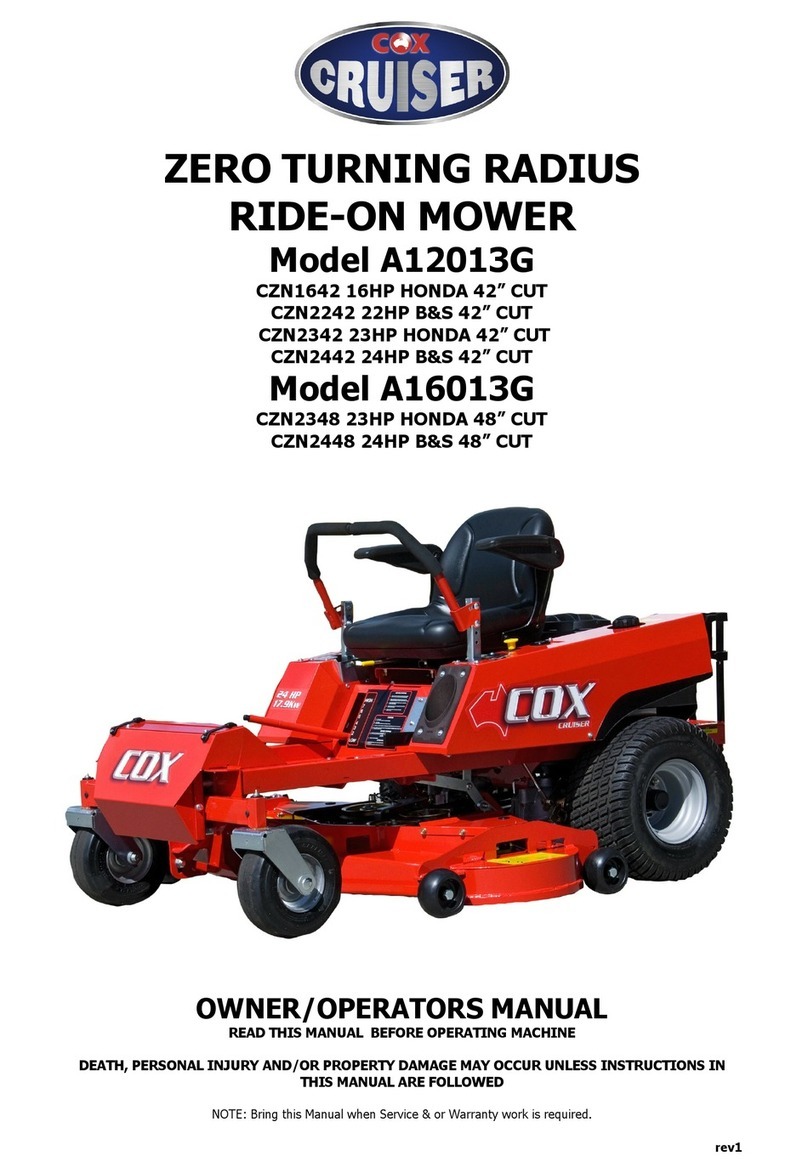 COX A12013G Owner's manual