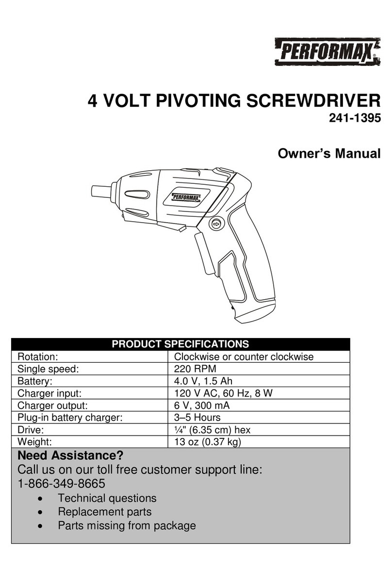 Performax 241-1395 User manual