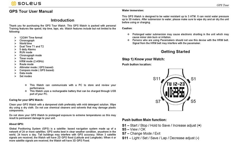 Soleus Watches GPS Tour user manual