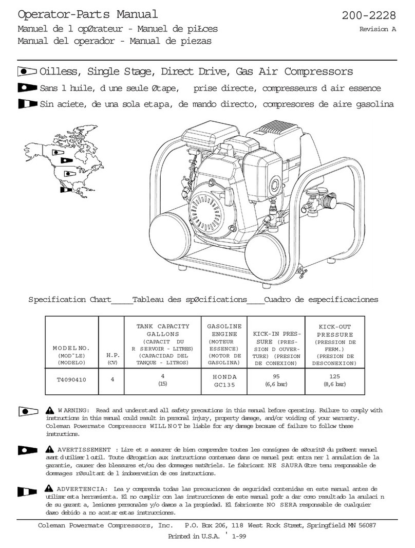 Coleman PowerMate CT4090410 Programming manual