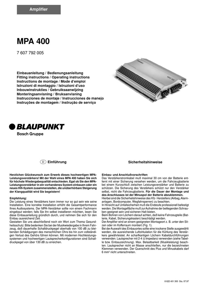 Blaupunkt MPA 400 operating instructions
