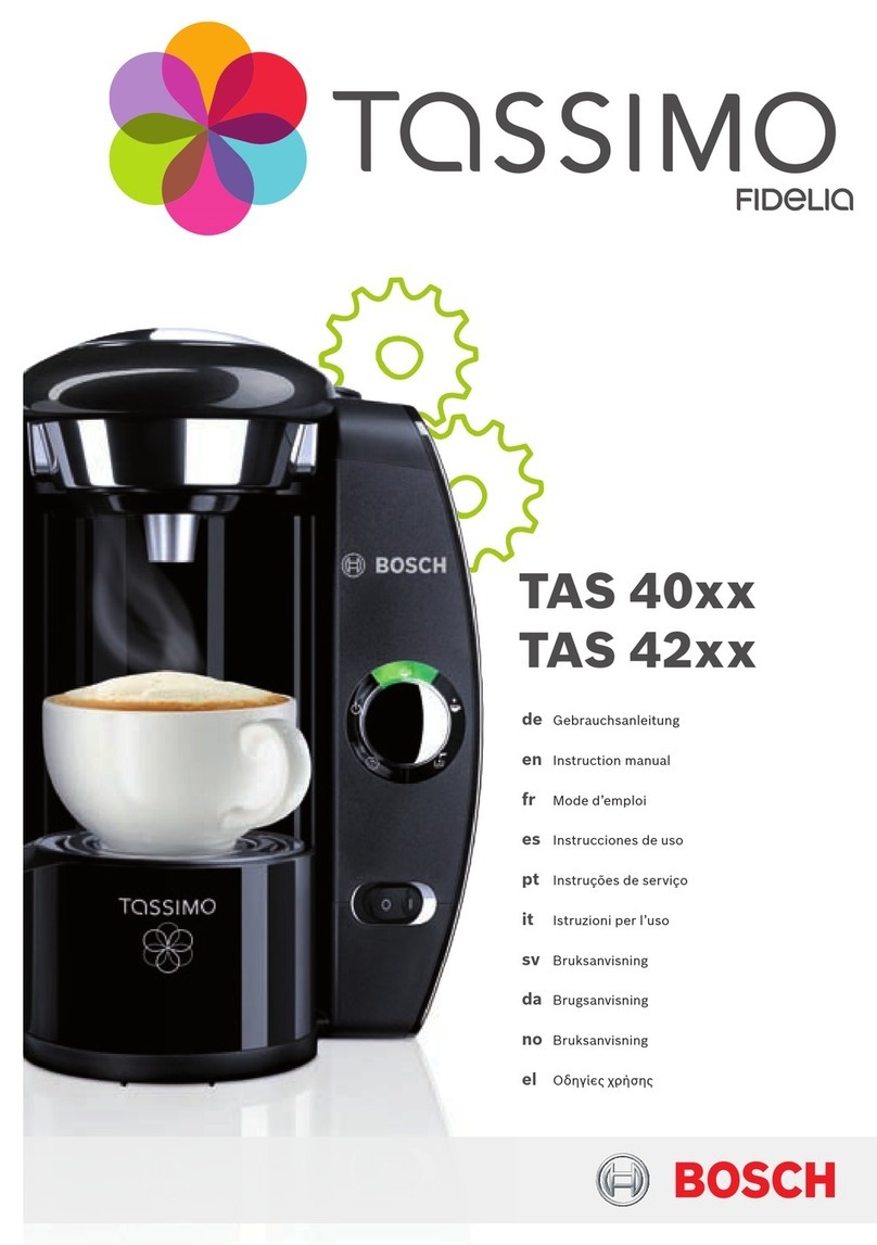 Bosch Tassimo 42 series User manual Bosch Tassimo 42 series User manual