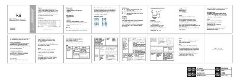 Riitek RiiRT-MWK12 User manual