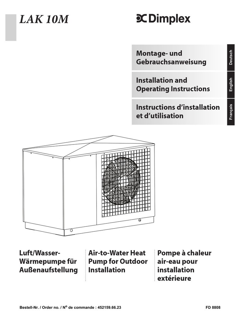 Dimplex LAK 10M Installation and operating instructions