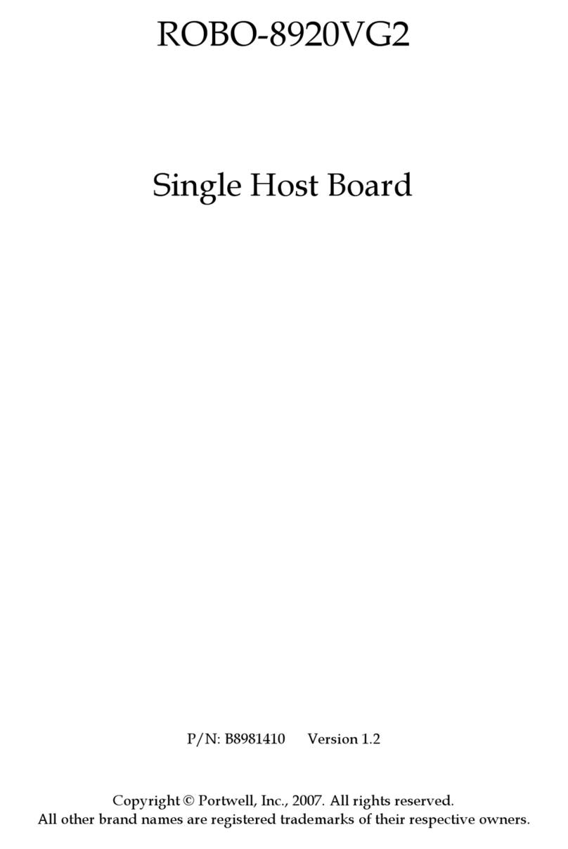 Portwell ROBO-8920VG2 User manual