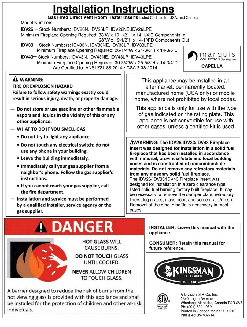 Kingsman Marquis IDV26 User manual