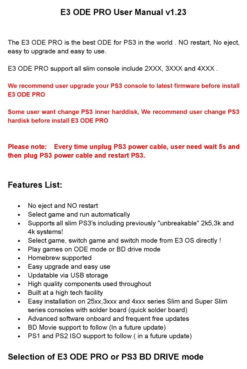 E3 ODE PRO User manual