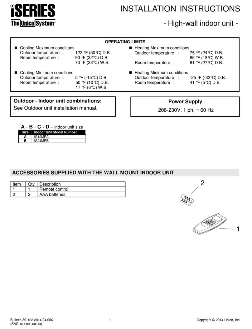 Unico IS12MPA iSeries User manual