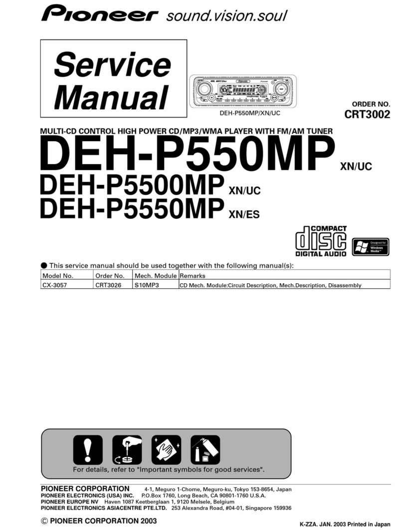 Pioneer DEH-P550MP User manual