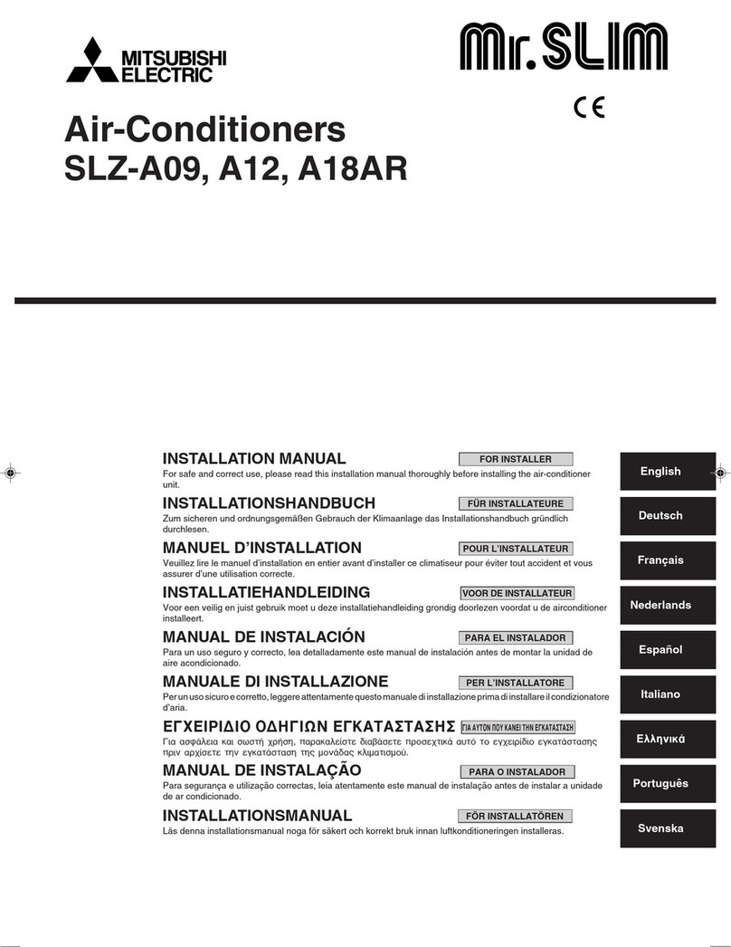 Mitsubishi Electric SLZ-A09AR User manual Mitsubishi Electric SLZ-A09AR User manual