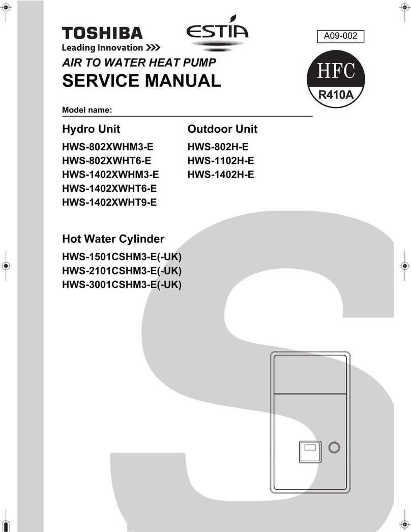 Toshiba ESTIA HWS-802XWHM3-E User manual