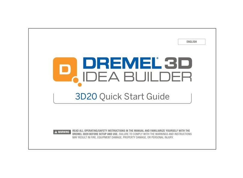 Dremel 3D20 Idea Builder User manual Dremel 3D20 Idea Builder User manual