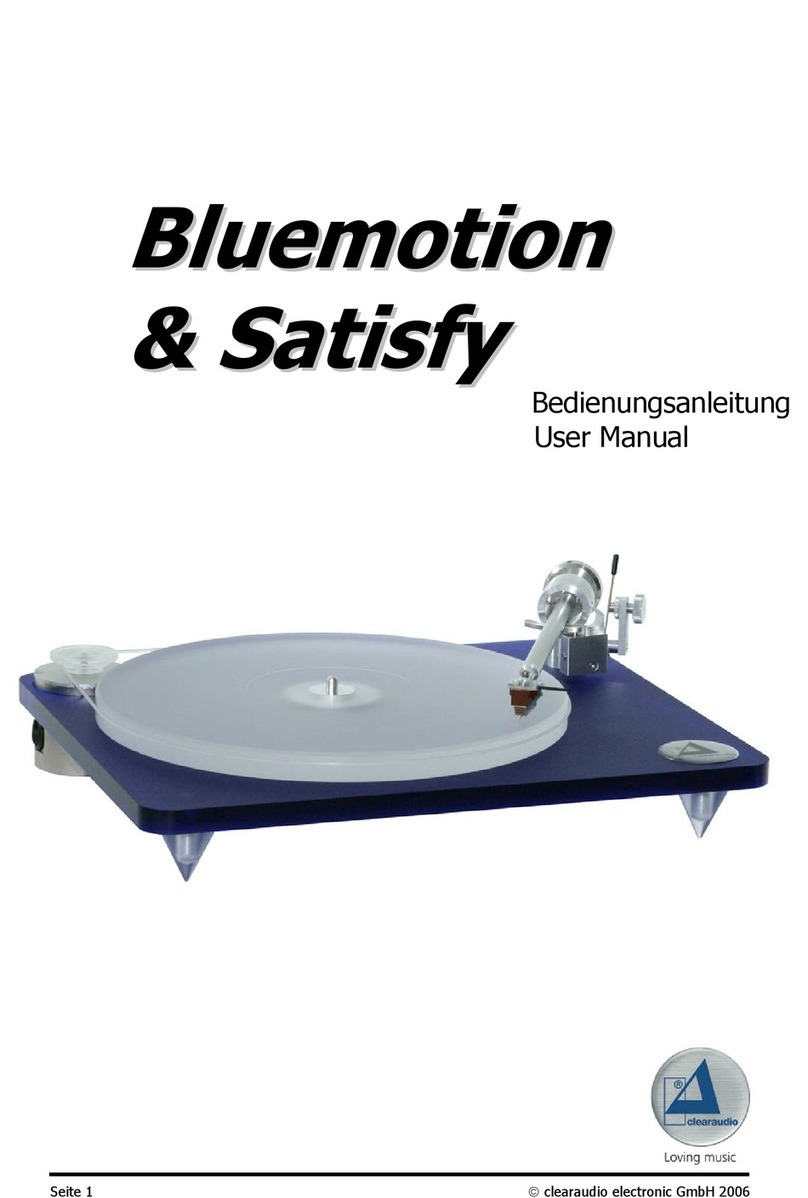 Clearaudio Bluemotion & Satisfy User manual