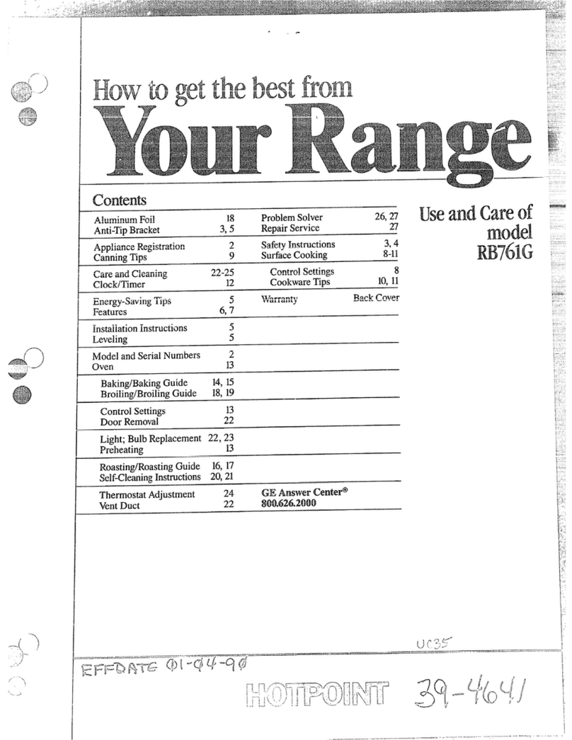 Hotpoint RB761G Installation instructions Hotpoint RB761G Installation instructions