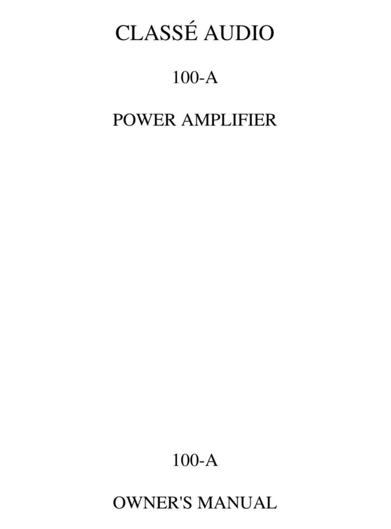 Classe Audio 100-A User manual